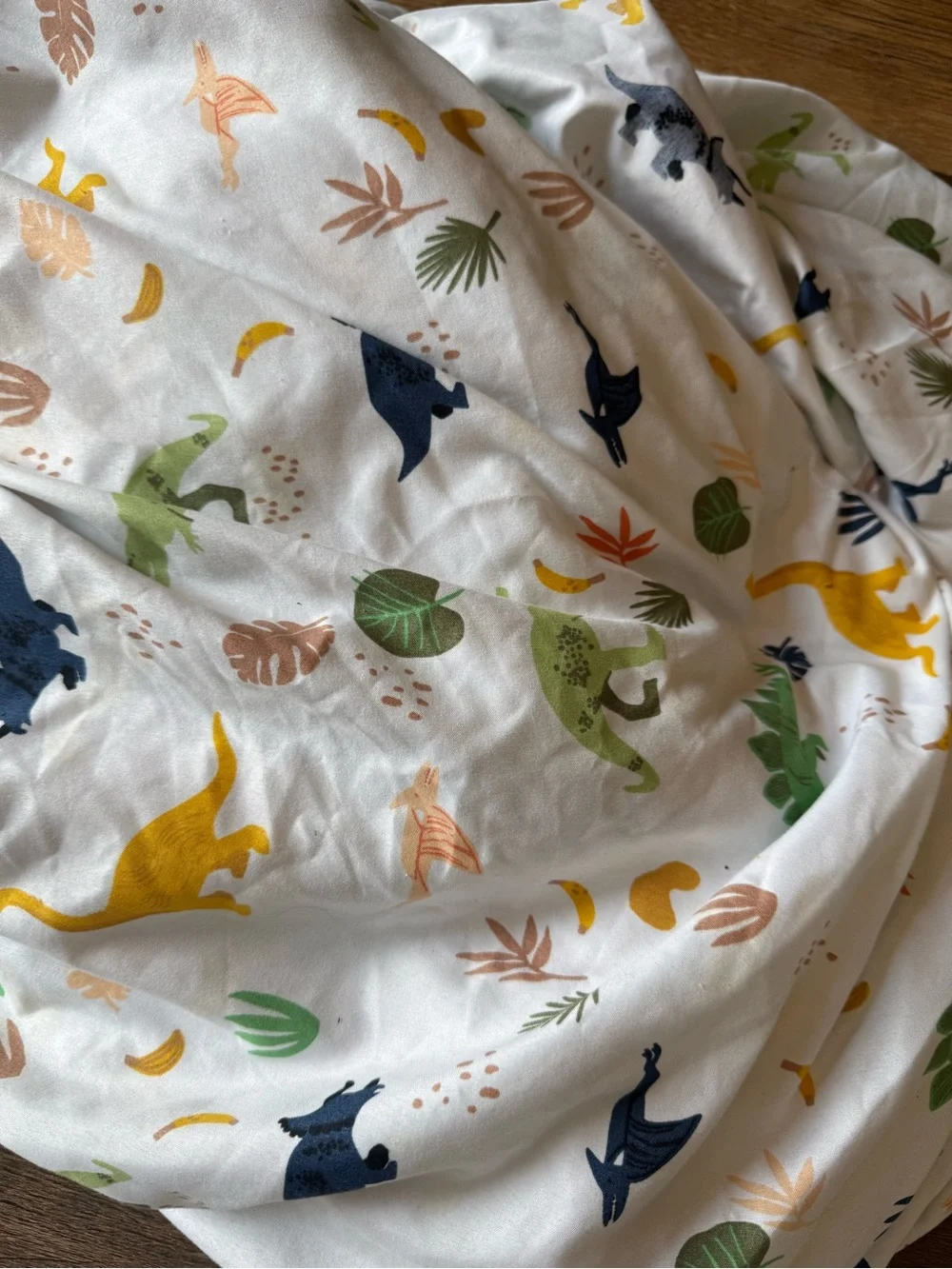 Dinosaur and polka dot full size boys sheet set